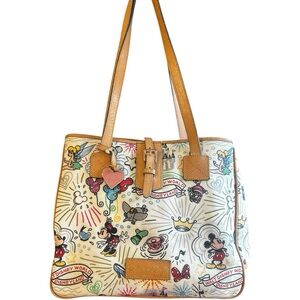 Dooney & Bourke retired design Disney Sketch large tote bag